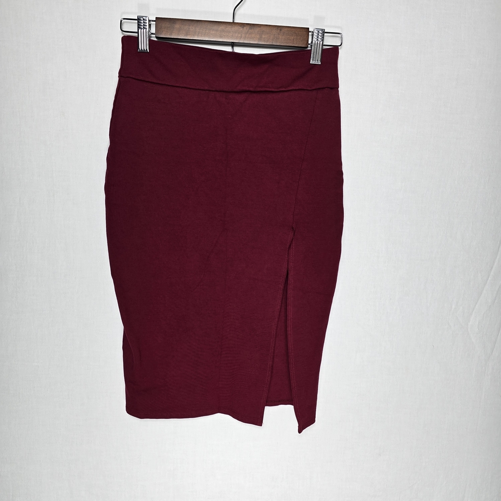 L’ette U.S.A. Juniors Large Burgundy Pencil Skirt Bodycon Tight Fit